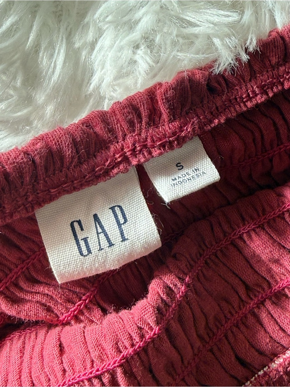 GAP Women's Smocked Wide Leg Jumpsuit Rose Pink Size S Cotton Blend - Picture 5 of 6